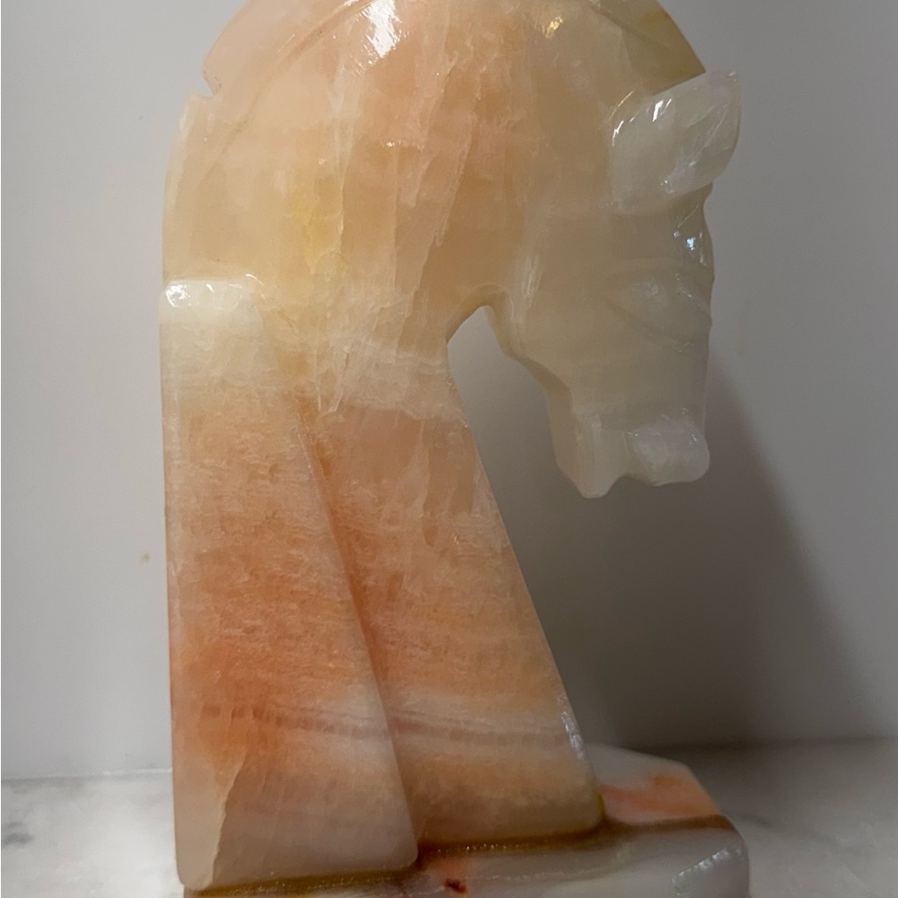 Elegant Onyx Horse Bookend